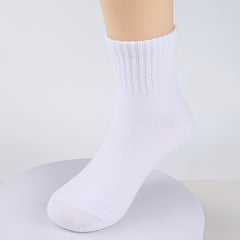 6 Pairs Boys Kids Casual Plain Socks Breathable Comfy Sports Socks