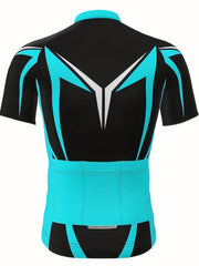 Men's Geometric Print Cycling Jersey Quick Drying Breathable Suit