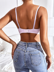 Ribbed Underwire Push Up Bra Anti-sagging Push Up Bra