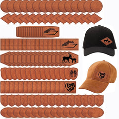 Assorted Laser Print Leatherette Patches, Custom Hot Press Iron On Sewing