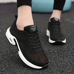Women's Air Cushion Running Shoes Breathable Lace Up Sneakers