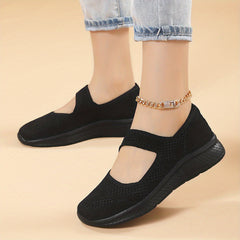 Women's Breathable Mesh Sneakers Casual Ankle Strap Flat Shoes