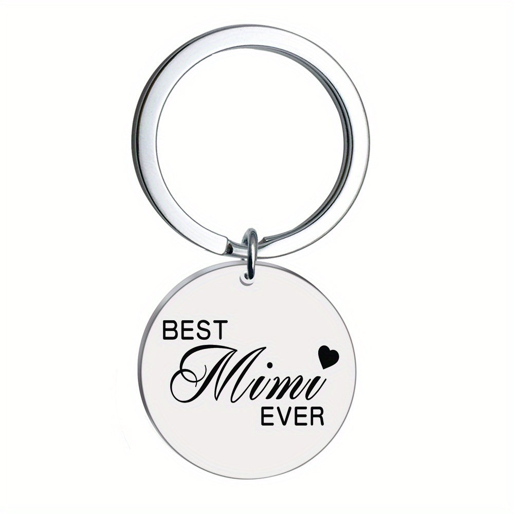 1pc Round Stainless Steel Key Chain Gift