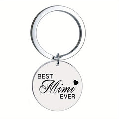 1pc Round Stainless Steel Key Chain Gift