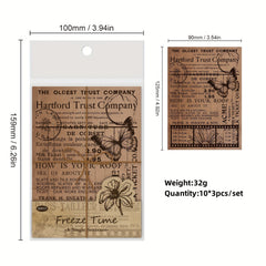 30 Sheets Vintage Letter Collage DIY Paper Pack