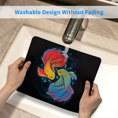 Fish Love Pattern Rectangular Mousepad 20x24cm