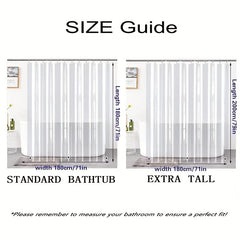 1pc Transparent Shower Curtain With 3 Magnets Vertical Sense Of Heavy Waterproof