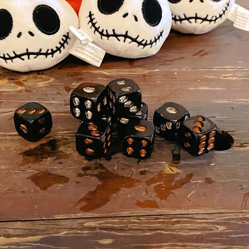 5pcs Resin Style Skull Dice Halloween Holiday Gift Table Game Dice