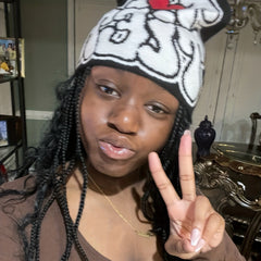 Y2K Candy Knit Beanie Hat Hip Hop Letter Jacquard Warm Cap