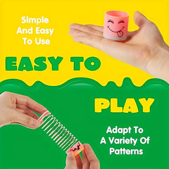 Colorful Mini Plastic Coil Spring Toy Bulk Pack - Stress Relief Spiral Springs
