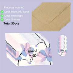 30pc Thank You Cards Set - Express Gratitude to Loved Ones