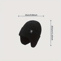 Winter Knitted Beanie Hat for Old Man Dad Grandpa Thickened Ear Protection