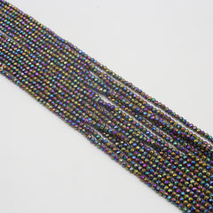 Colorful Spinel Painted Faceted Small Beads Beaded Length 15''
