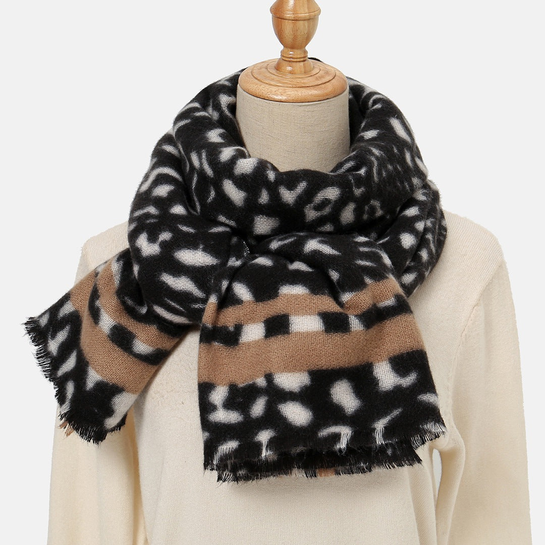 Leopard Shawl Scarf Vintage Large Casual Wrap Soft & Comfortable