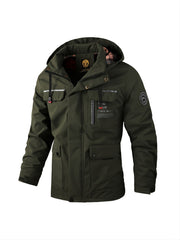 Men's Letter Print Baseball Jacket Waterproof Sports Jacket