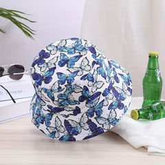 Butterfly Print Outdoor Bucket Hat Unisex Sunshade Hat