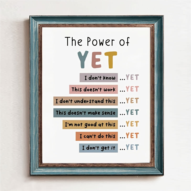 The Power Of Yet Print Therapy Office Decor Poster