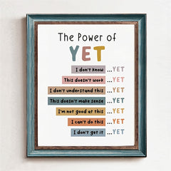 The Power Of Yet Print Therapy Office Decor Poster