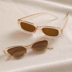 Clear Frame Sunglasses Casual Gradient Glasses UV400