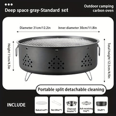 Portable Folding BBQ Grill for Camping and Picnic