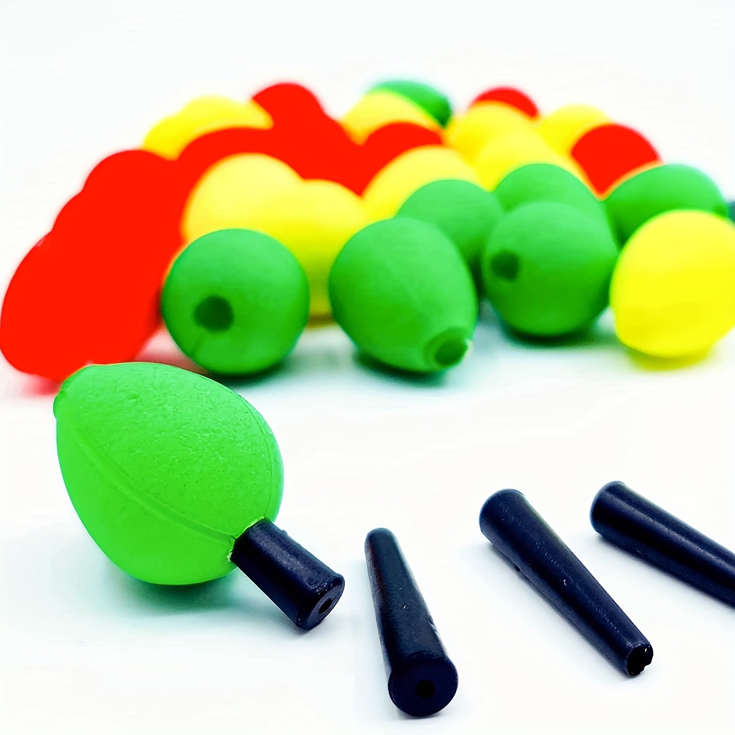 18pcs Bright Fishing Floats Fly Fishing Indicator Bobbers Fishing Accessories