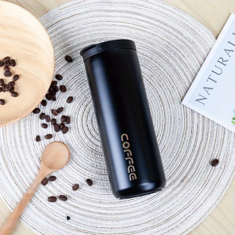 500ml Stainless Steel Insulated Coffee Cup Water Bottle for Outdoor