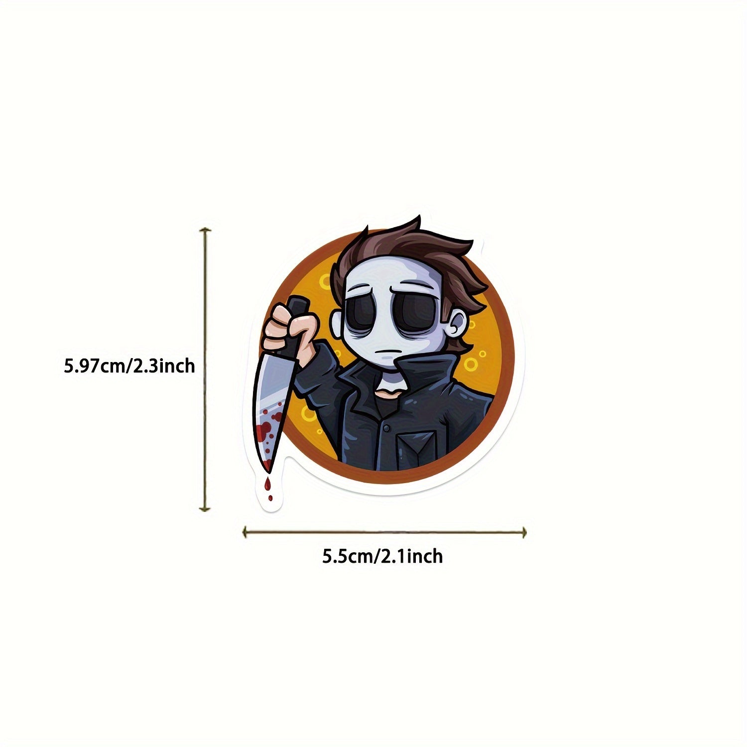 50 Vinyl Cartoon Horror Movie Characters Stickers for Laptops Water Bottles