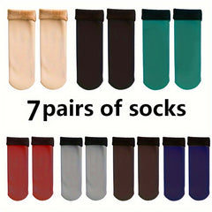 Plush Lined Mid Tube Socks Women's Stockings
