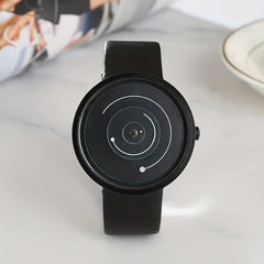 Classic Round Pointer Quartz Watch Minimalist Dial Wristwatch