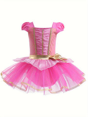 Cotton Sweet Short Sleeve Ballet Tutu Leotard Princess Dress