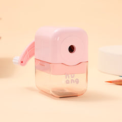 Pastel Macaron Hand Crank Pencil Sharpener Compact School Art Supplies
