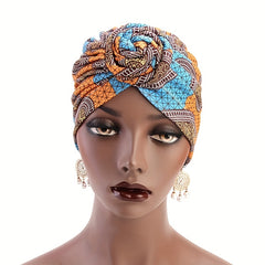 Boho Print Turban Cap Twist Knot Head Wrap Chemo Cap Bandana Ramadan