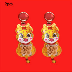 Golden Dragon Key Chain Pendant Cartoon Keychain Bag Decoration