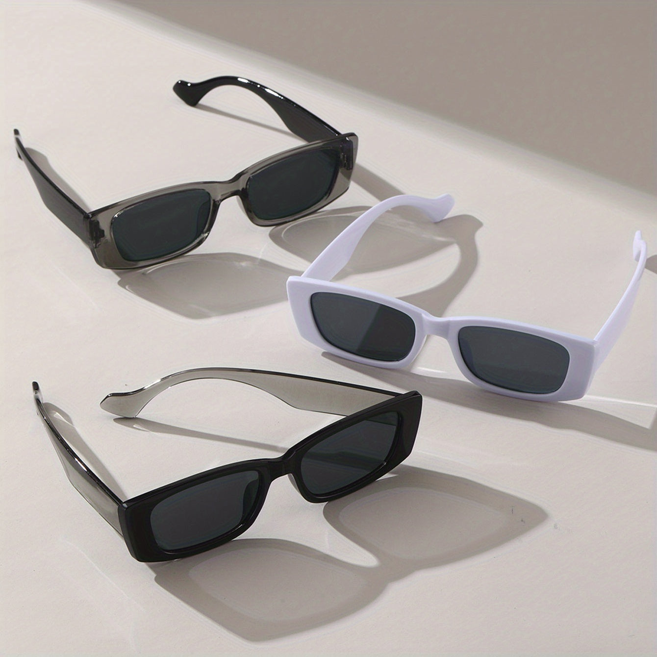Y2K Rectangle Sunglasses UV400 Sun Shades for Driving Beach Travel