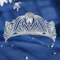 Crystal Queen Crown Wedding Tiara Quinceanera Headpiece