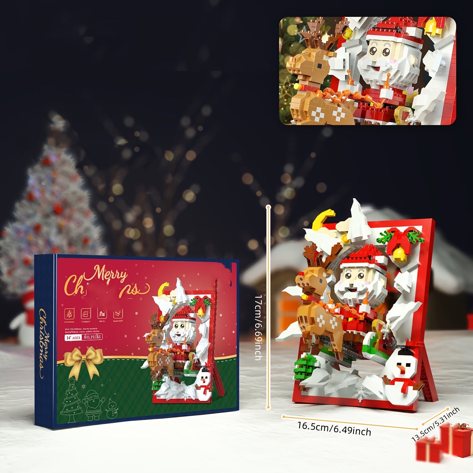 Christmas Building Blocks Holiday Gift DIY Toys Ornaments