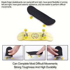 Professional 30mm Smiley Face Finger Skateboard DIY Mini Toy