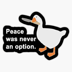 Peace Never an Option Sticker Vinyl Decal