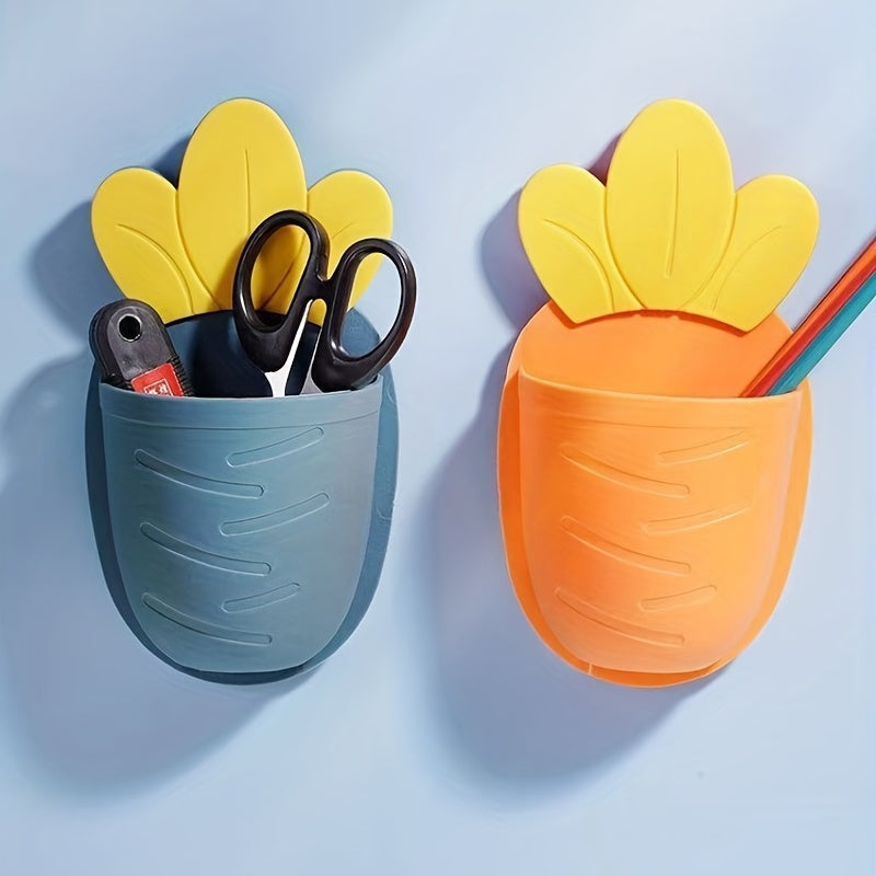 Carrot Shaped Bathroom Toothbrush Rack Wall Mounted