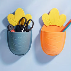 Carrot Shaped Bathroom Toothbrush Rack Wall Mounted
