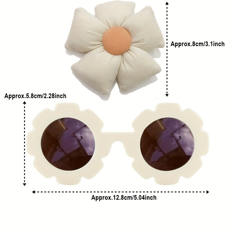 3pcs Sunglasses Flower Hair Clips for Girls Hair Accessories