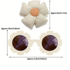 3pcs Sunglasses Flower Hair Clips for Girls Hair Accessories