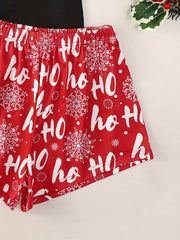 Christmas Loungewear Set Top & Shorts Women's Loungewear