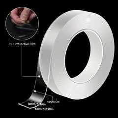 Nano Double Sided Tape Waterproof Wall Stickers Reusable Heat Resistant