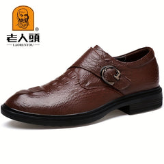Men's Single Monk Strap Loafer Shoes Casual Slip-On Shoes Spring and Summer