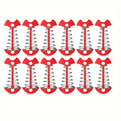 12pcs Spring Fishbone Ground Nails Camping Tent Stakes