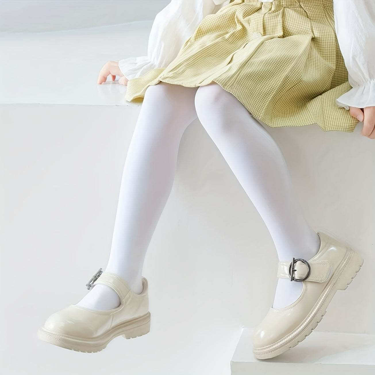 Breathable Ballet Dance Tights for Girls - Stretchable Footed Leggings