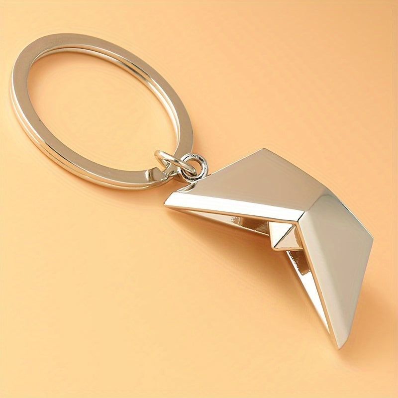Sailing Paper Boat Keychain Key Rings Backpack Decor