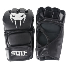 Adult Half Finger Boxing Gloves for Sanda and Pu - Protective Training Gear