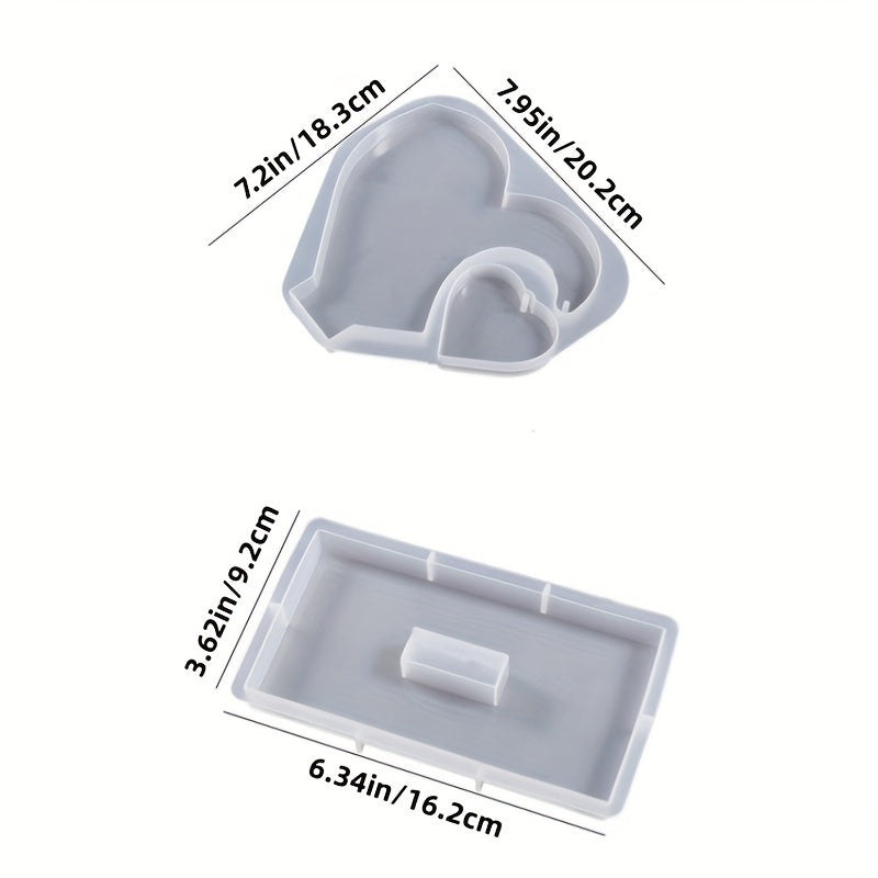Large Heart Display Resin Silicone Casting Mold DIY Home Decoration